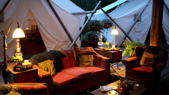 Glamping-tent-couches-coffee-table