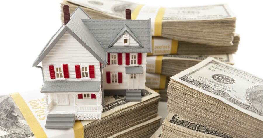 House-Atop-Money-Stacks-Home-Prices-Rising